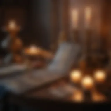 Creating Your Tarot Reading Space A serene space for daily tarot readings with candles and crystals