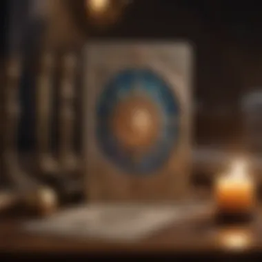 Astrology and Tarot Alignment A mystical scene with tarot cards and astrological symbols