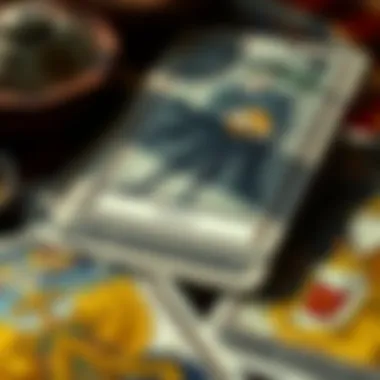 A close-up of tarot cards highlighting intuitive interpretations