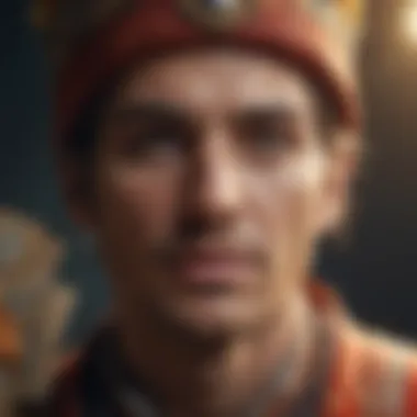 The Fool: A Journey into the Unknown A close-up of the Fool tarot card symbolizing new beginnings