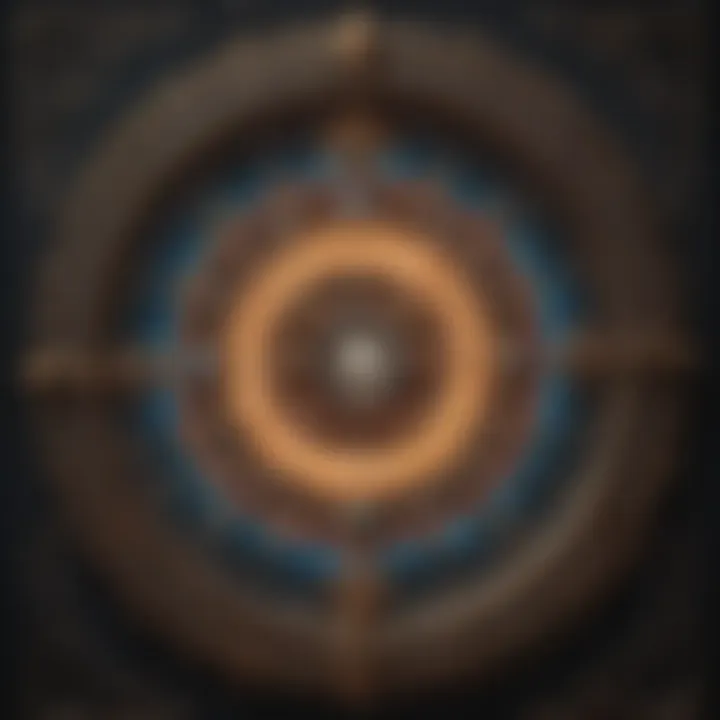 An abstract representation of spirituality and guidance, featuring cosmic symbols