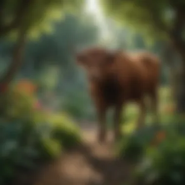Flourishing Garden: Growth Potential of Taurus and Ox Growth potential represented through a flourishing garden