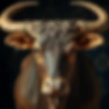 Traits of Taurus Artwork depicting Taurus traits such as determination and stability