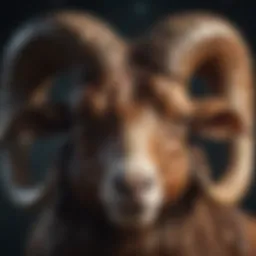 Symbolic representation of the Aries zodiac sign