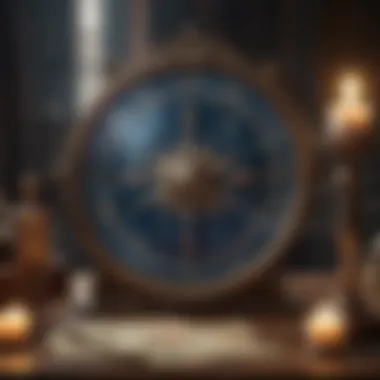 Astrology and Tarot An astrological chart overlaying a tarot reading setup, symbolizing spiritual guidance