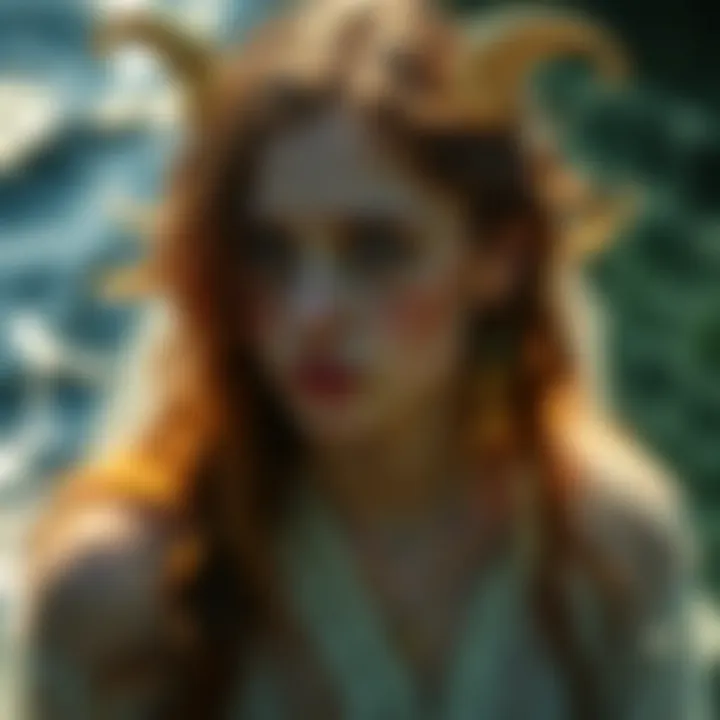 Aquarius in the context of astrology with celestial motifs