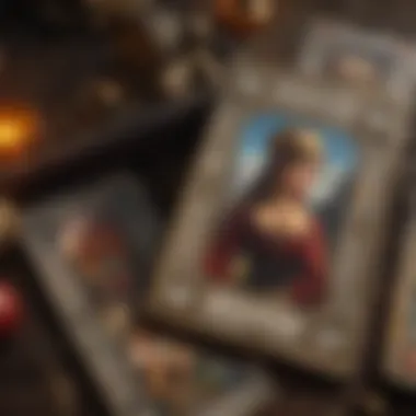 Symbolism in Tarot Cards Close-up of tarot cards depicting symbolism and artistry