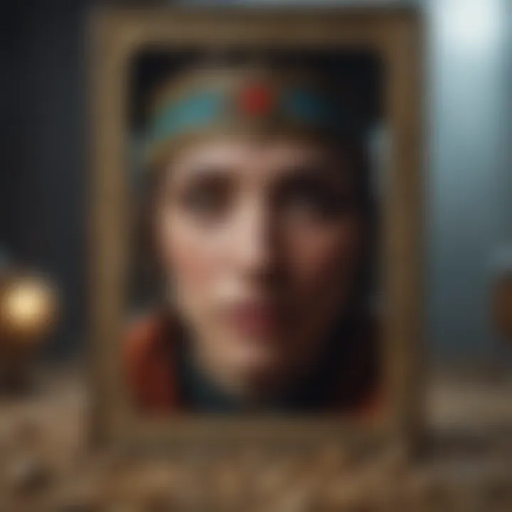 An artistic representation of The Fool tarot card, symbolizing new beginnings and potential.