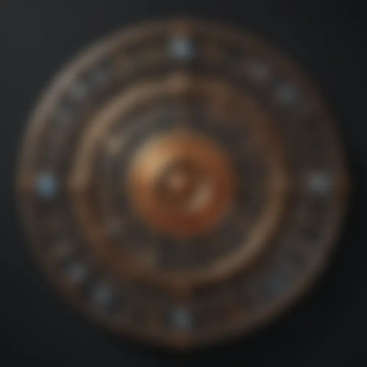 An artistic representation of the elements associated with each zodiac sign.
