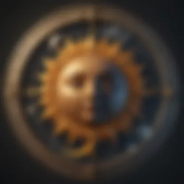 Astrological Chart: Sun and Moon Sign Dynamics Astrological chart highlighting Sun sign and Moon sign.