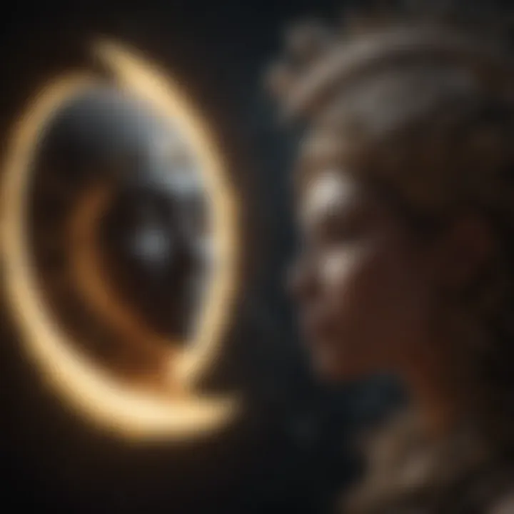 Celestial bodies representing Sun and Moon in astrology.