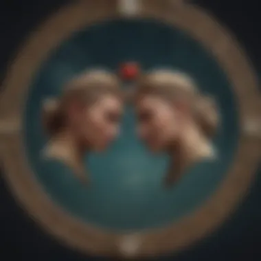 Zodiac Signs and Romantic Connections An artistic representation of zodiac signs intertwined with hearts.
