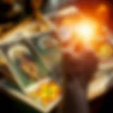 Symbolic representation of tarot cards showcasing numerical themes