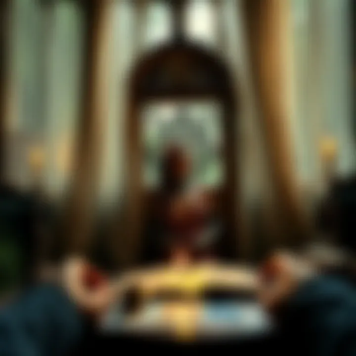 A serene setting for a tarot reading session