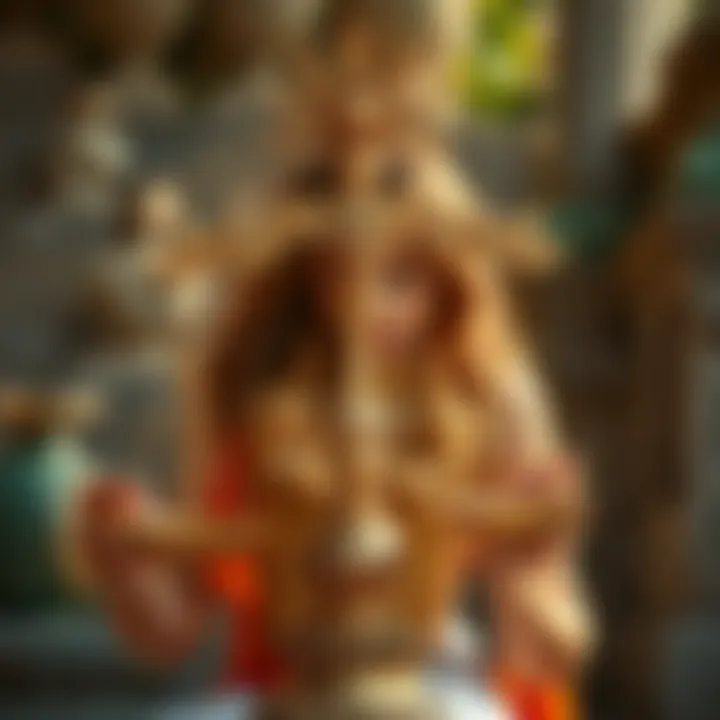 Artistic depiction of Libra, symbolizing balance and harmony with its scales.