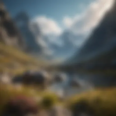 Mountain Landscape of Ambition A serene mountain landscape symbolizing Capricorn's ambition and determination