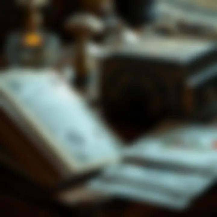 An ancient book on astrology and card reading methods.