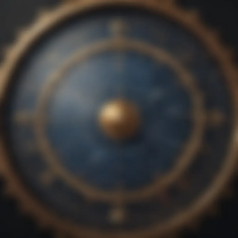 Detailed representation of a zodiac chart layout