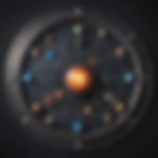 Detailed illustration of a natal birth chart with planetary positions