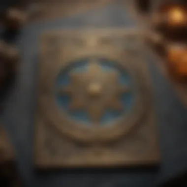 Mystical Tarot Card Symbols A close-up view of tarot cards with mystical symbols and illustrations
