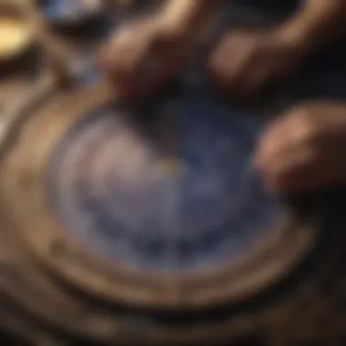 Astrologer analyzing a natal chart