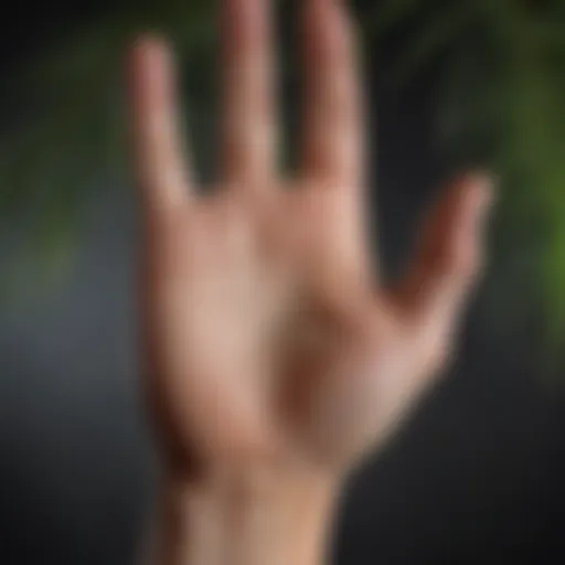 A close-up view of a palm showcasing various intricate lines.