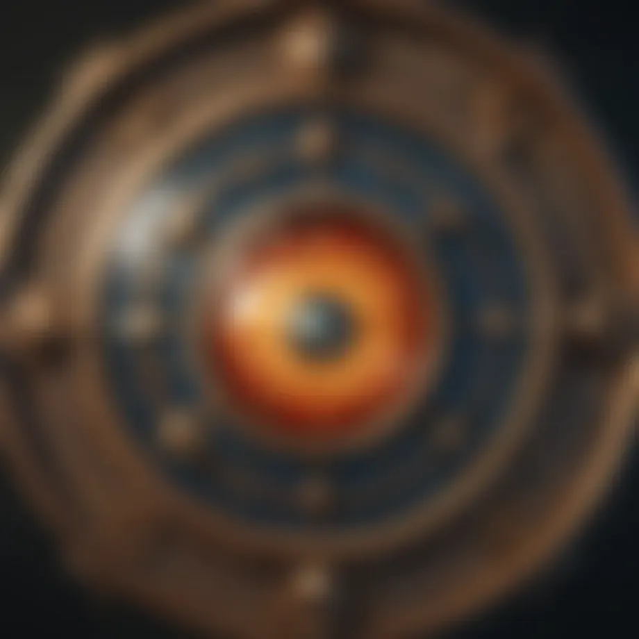 Astrological symbols on a prenatal chart