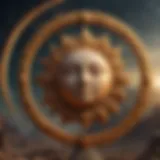 The celestial bodies representing Sun, Moon, and Rising signs