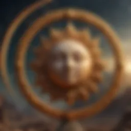 The celestial bodies representing Sun, Moon, and Rising signs