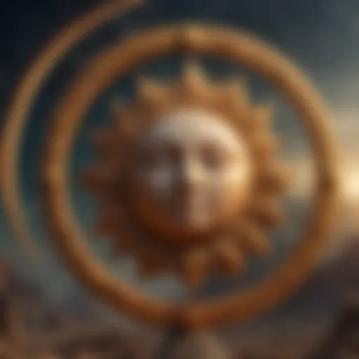 The celestial bodies representing Sun, Moon, and Rising signs