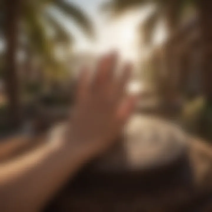 A serene setting for a palm reading session