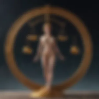 The Essence of Libra: Symbol and Ruling Planet Symbolic representation of the Libra zodiac sign with Venus