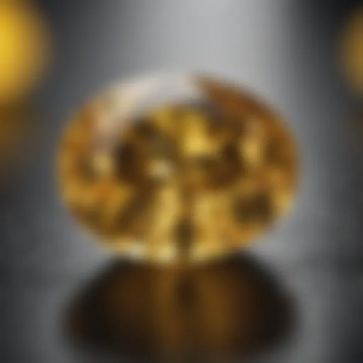 A radiant yellow sapphire gemstone displaying its brilliant luster.