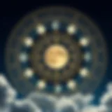 Celestial chart representing lunar signs