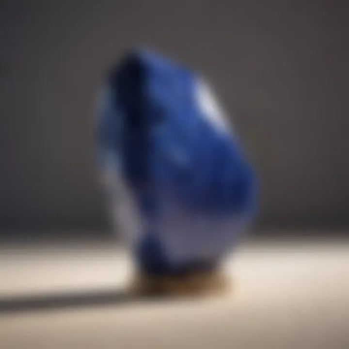 An elegant image of a lapis lazuli stone against a soft background