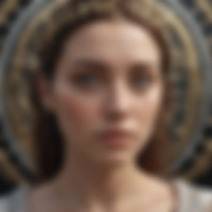 Illustration depicting Virgo's analytical nature through complex patterns
