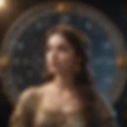 Celestial chart illustrating the twelve zodiac signs