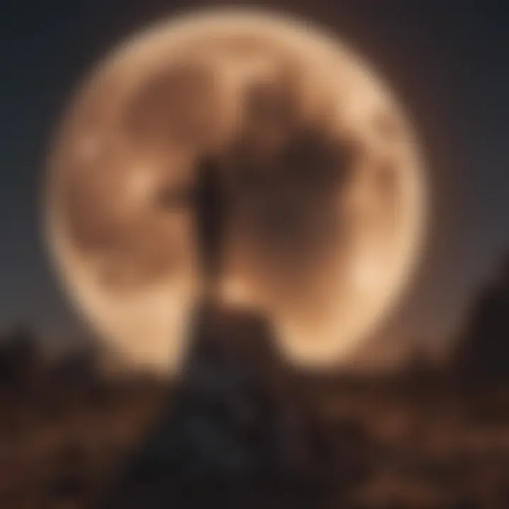 Artistic depiction of emotional responses linked to the rising moon
