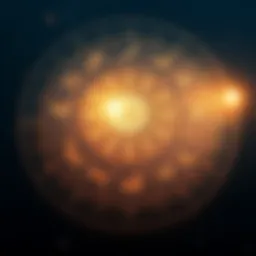 Celestial chart displaying zodiac signs