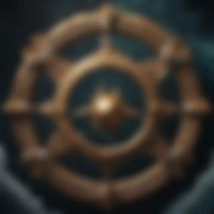 Symbol of Pisces with Celestial Elements