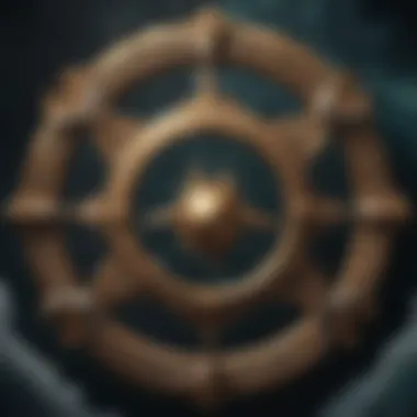Pisces Symbol Surrounded by Celestial Elements Symbol of Pisces with Celestial Elements