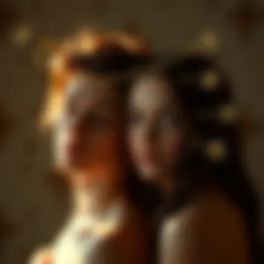 Visual representation of relationships shaped by rising signs