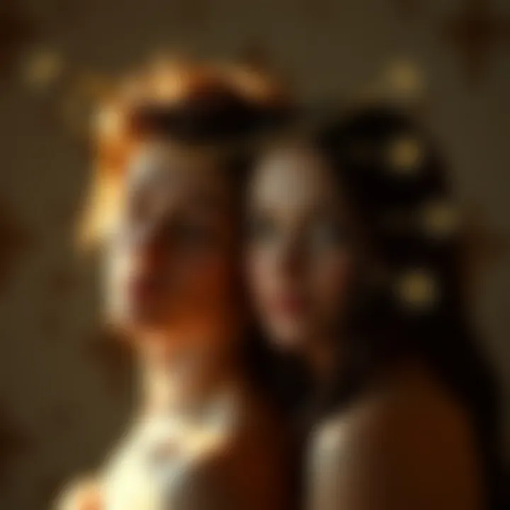 Visual representation of relationships shaped by rising signs