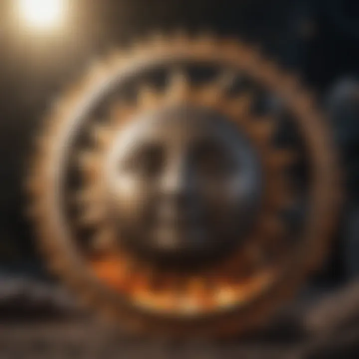 Celestial bodies representing sun and moon in astrology