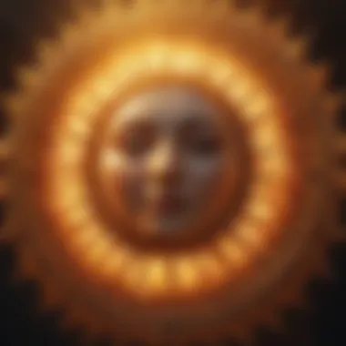 The Sun sign representing vitality and self-expression