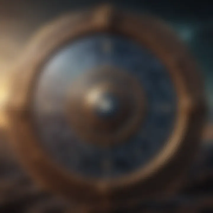 Celestial chart illustrating zodiac signs