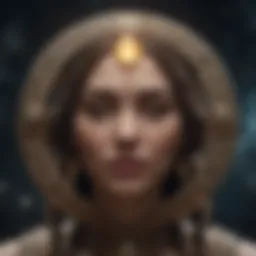 Celestial representation of zodiac moons