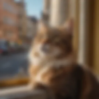A cat gazing out of a window, symbolizing introspection