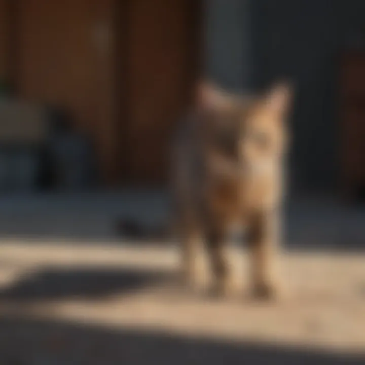 A cat playing with shadows symbolizing curiosity