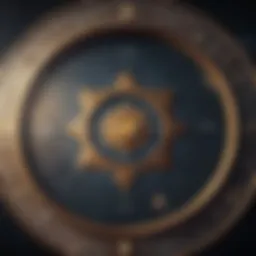 A visually stunning representation of a star chart generator interface showcasing astrological symbols and birth data input.